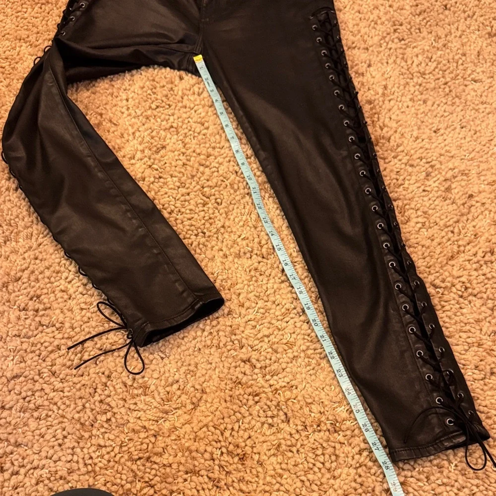 NWOT Adriano Goldschmied Legging Super Skinny Ankle Jeans Lace-Up Sides size 30 - Picture 14 of 16